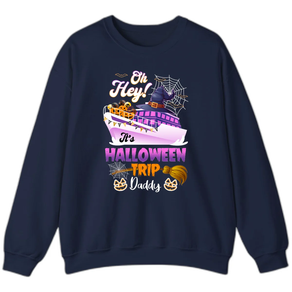 Oh Hey It's Halloween Trip Daddy Sweatshirt in Navy
