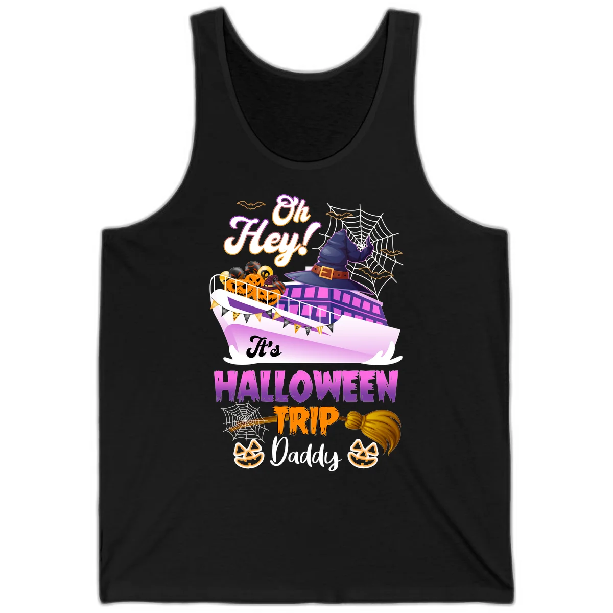 Oh Hey It's Halloween Trip Daddy Tank Top in Black