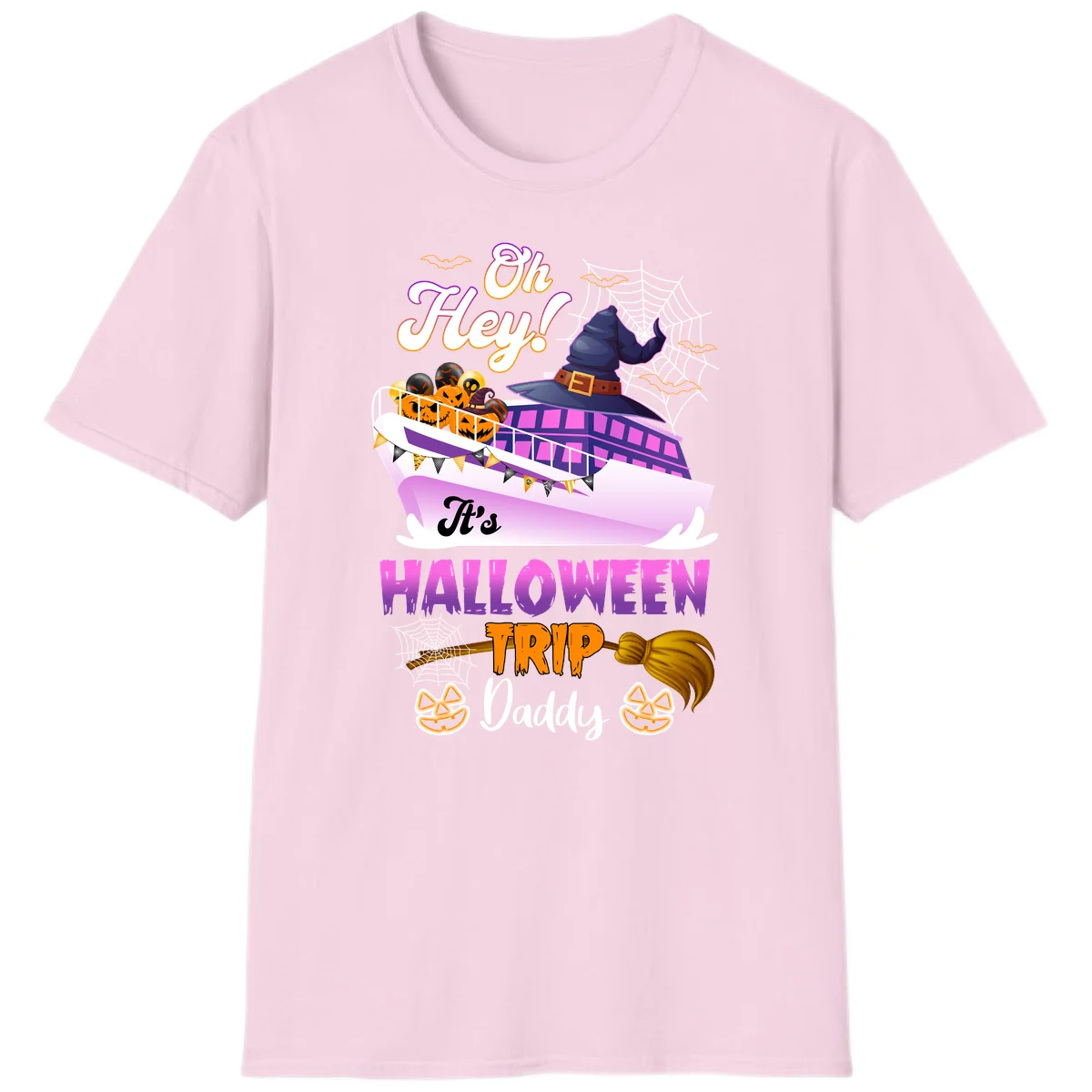 Oh Hey It's Halloween Trip Daddy T-Shirt in Light Pink
