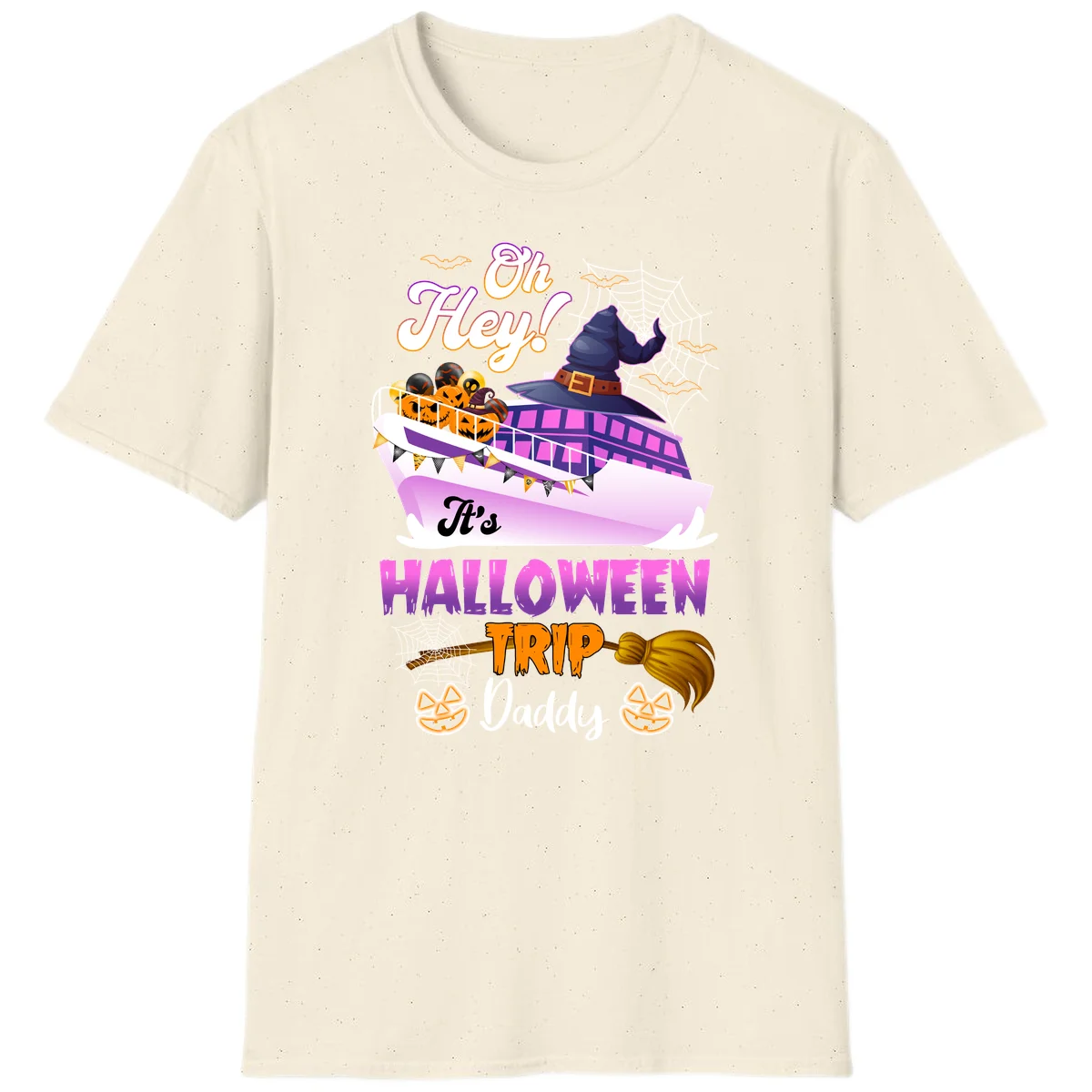 Oh Hey It's Halloween Trip Daddy T-Shirt in Natural