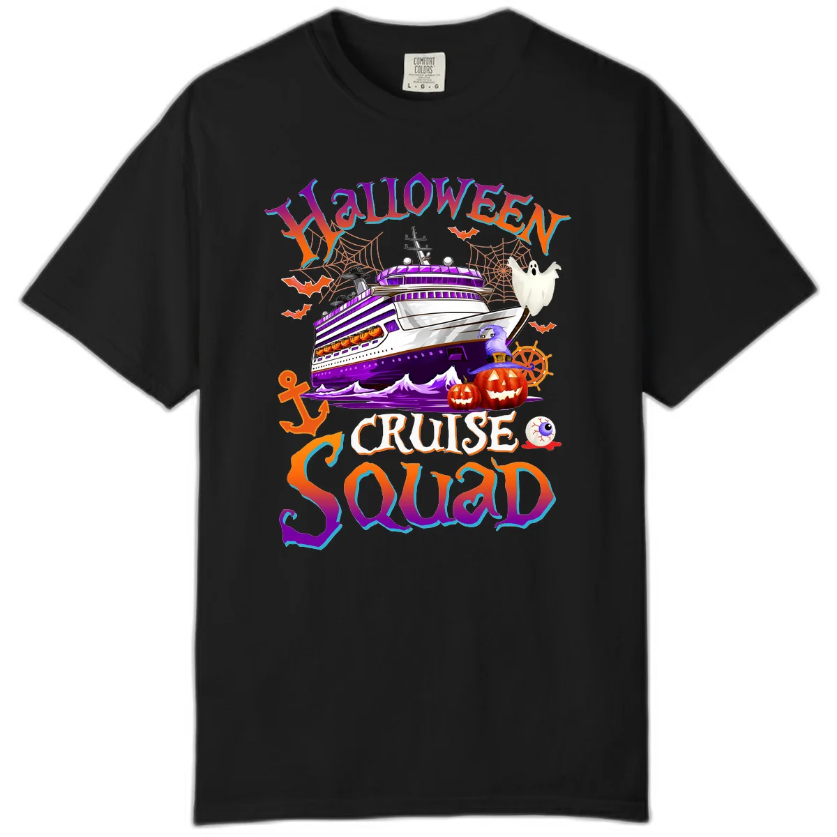 Halloween Cruise Squad Comfort Color in Black