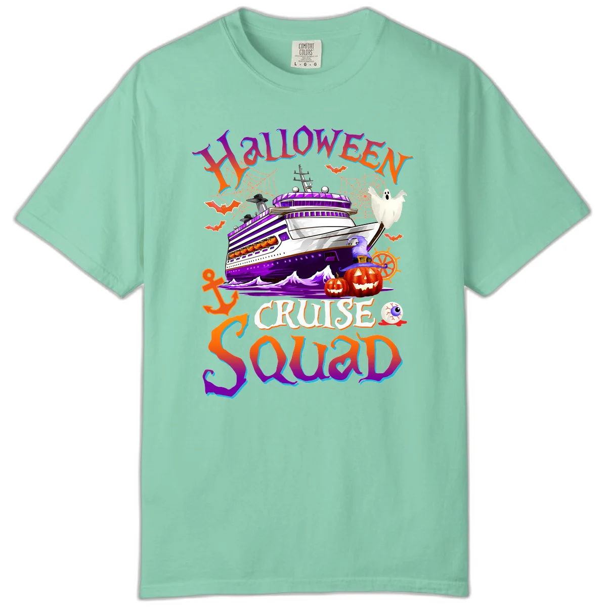 Halloween Cruise Squad Comfort Color in Island Reef