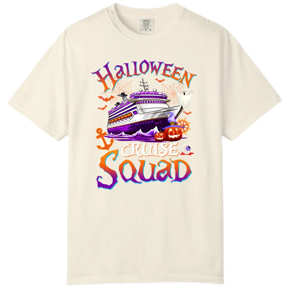 Halloween Cruise Squad Comfort Color in Ivory