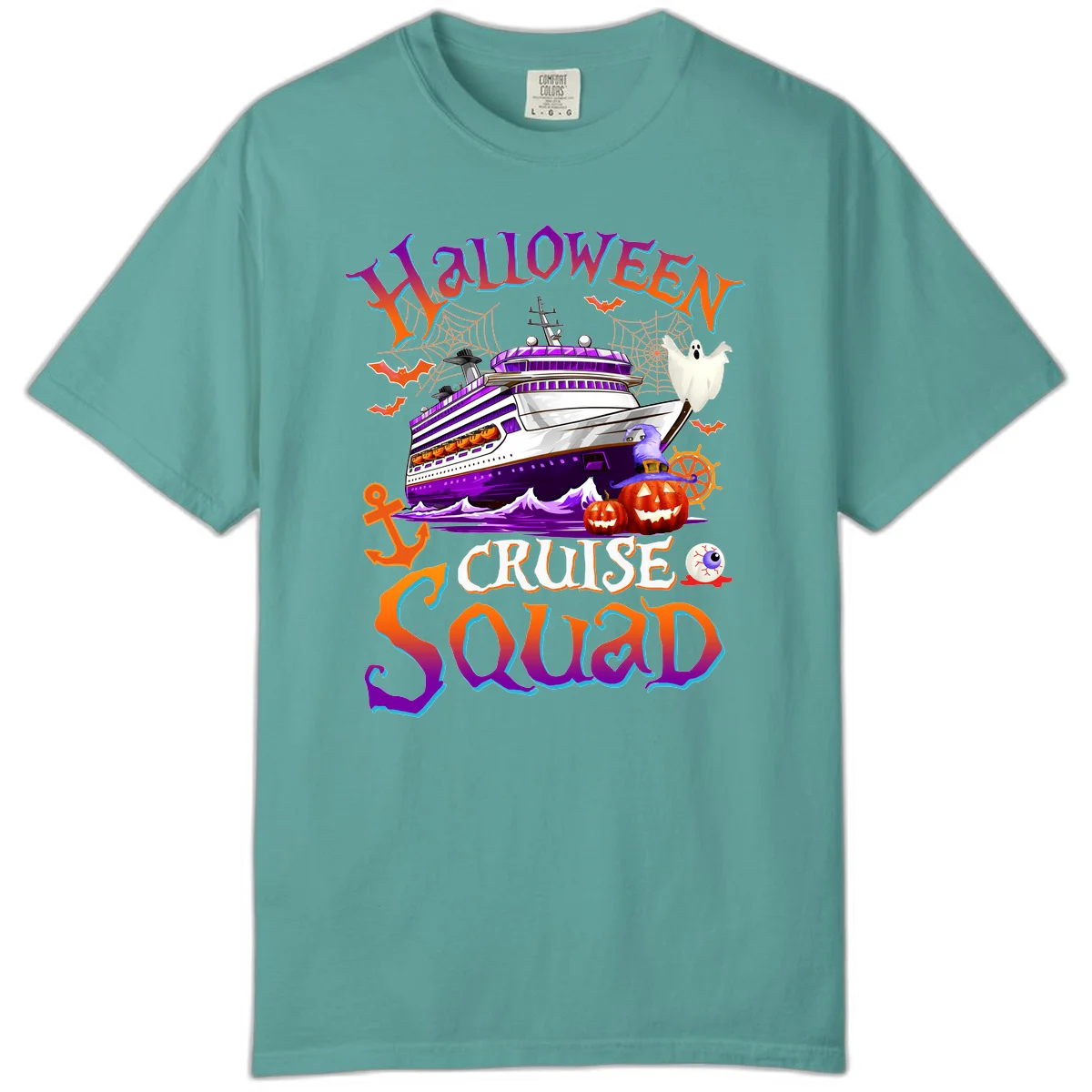 Halloween Cruise Squad Comfort Color in Seafoam