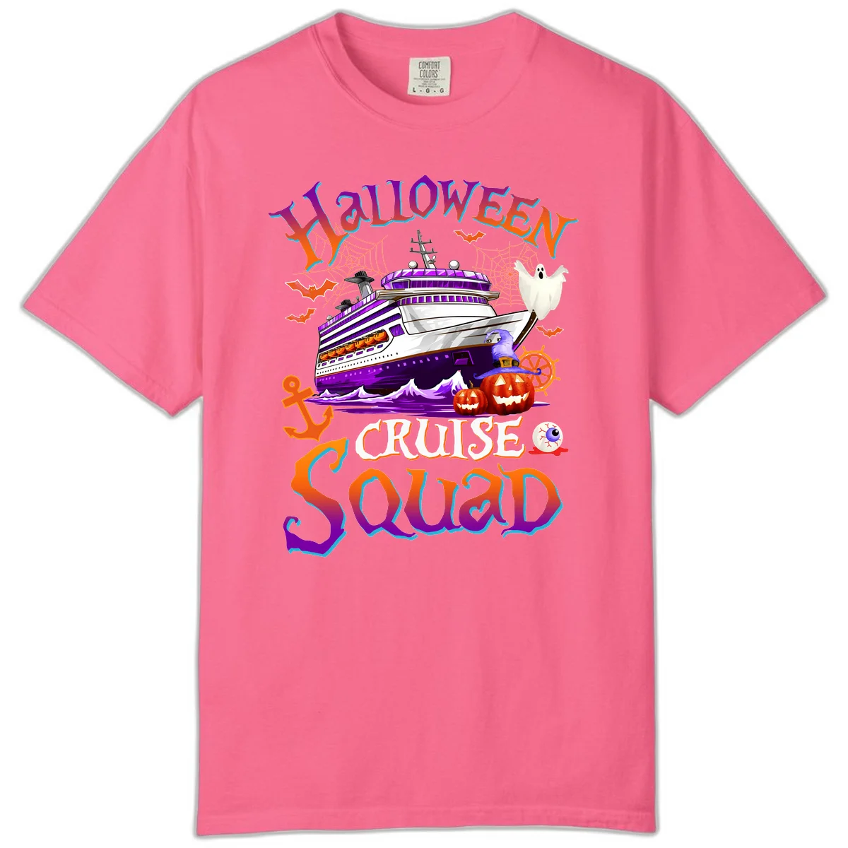 Halloween Cruise Squad Comfort Color in Crunchberry