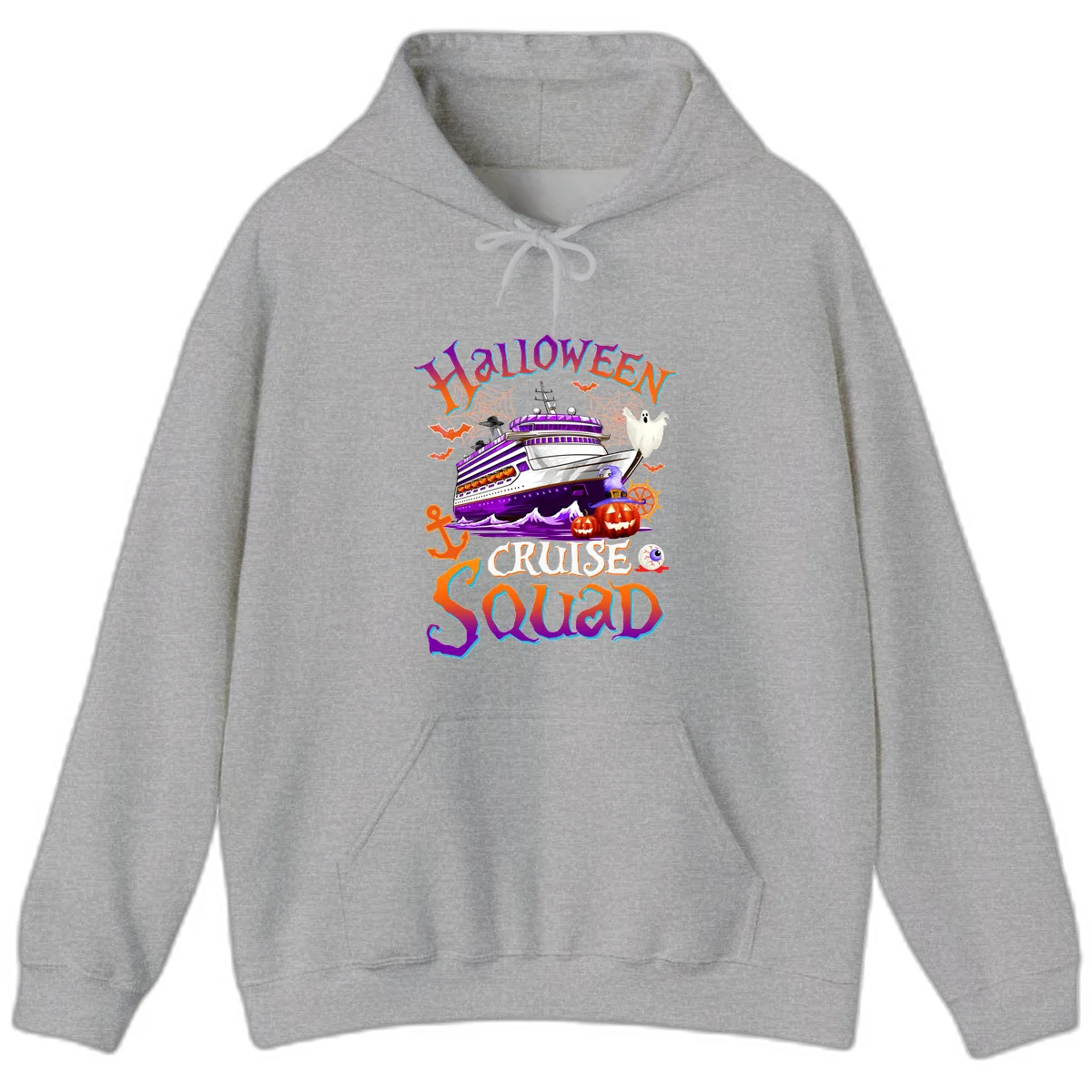 Halloween Cruise Squad Hoodie in Sport Grey