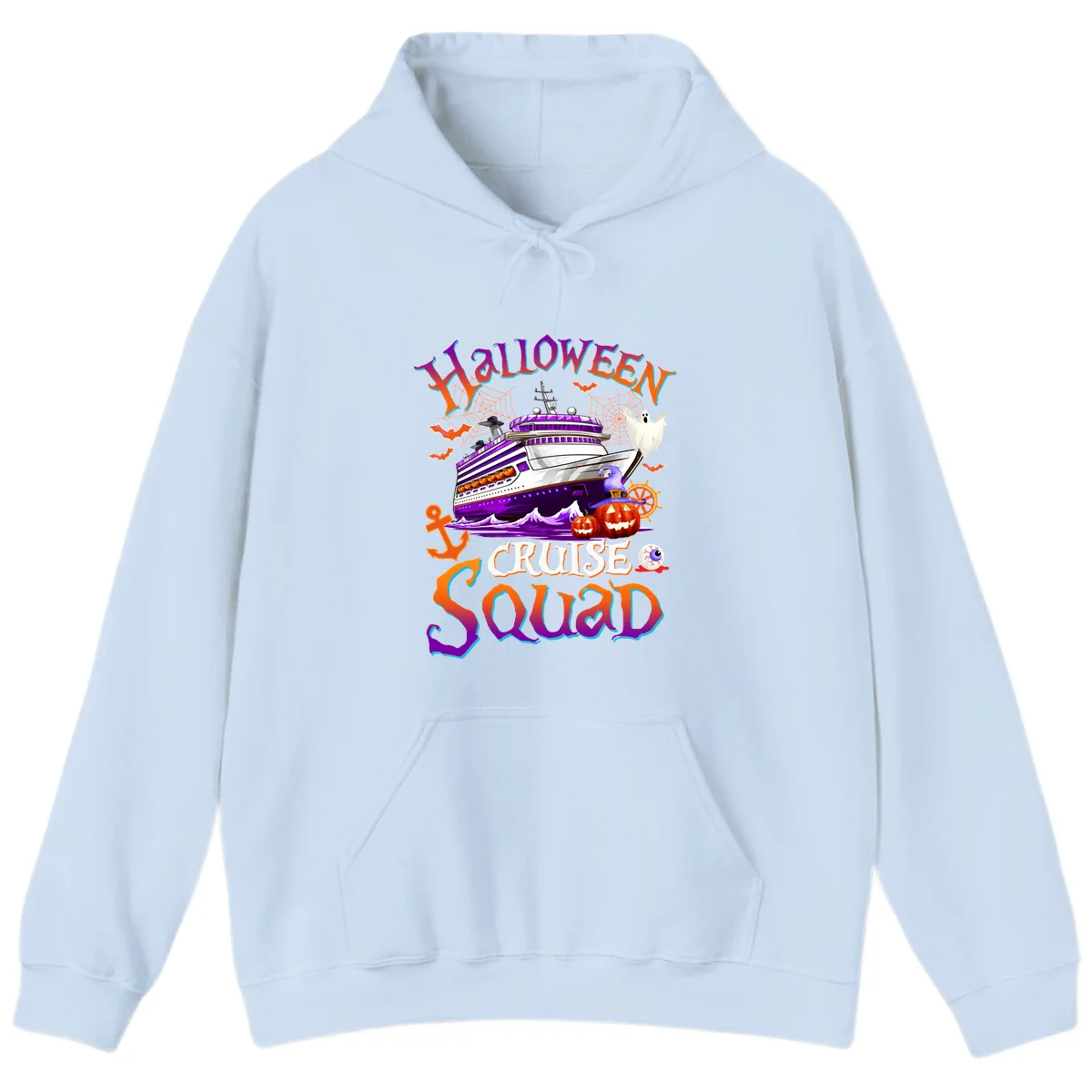 Halloween Cruise Squad Hoodie in Light Blue