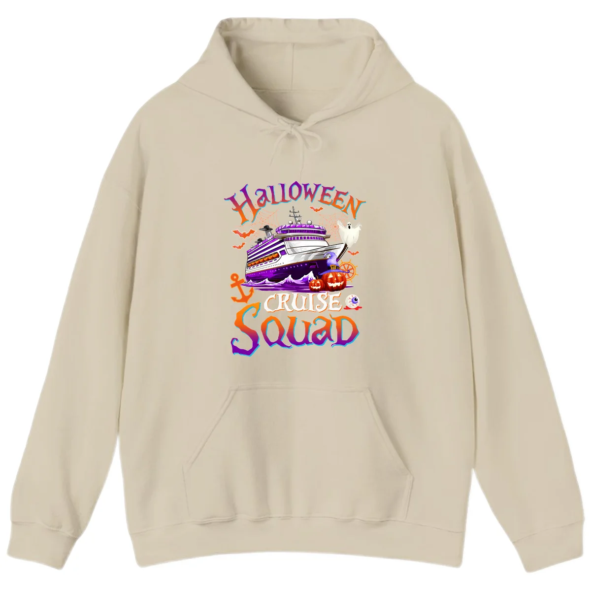 Halloween Cruise Squad Hoodie in Sand