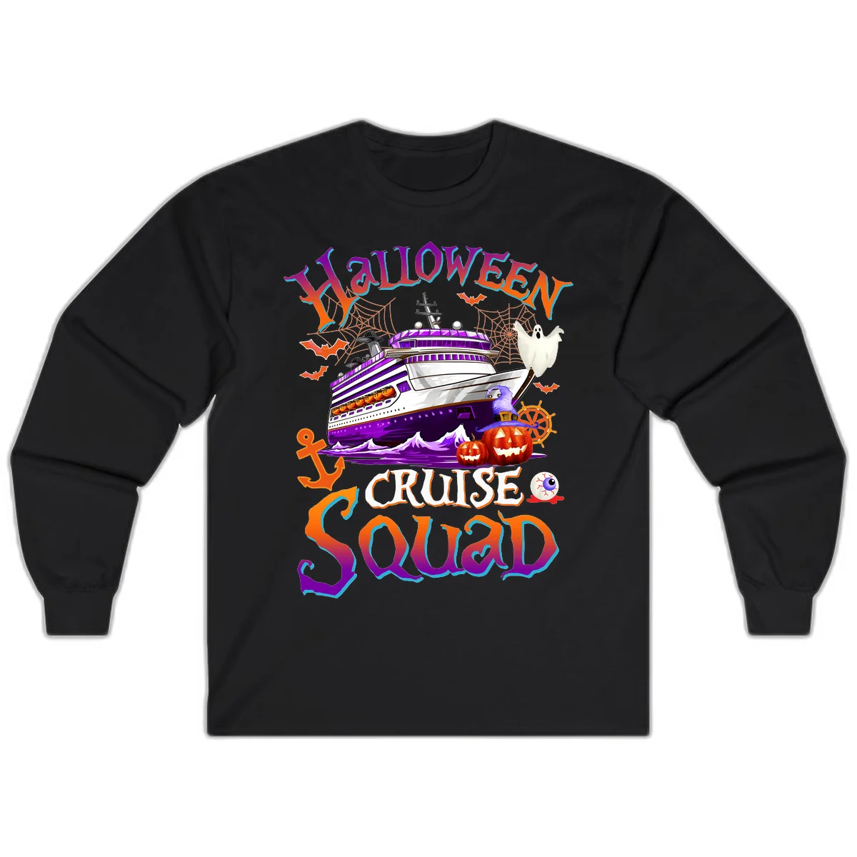 Halloween Cruise Squad Long Sleeve in Black