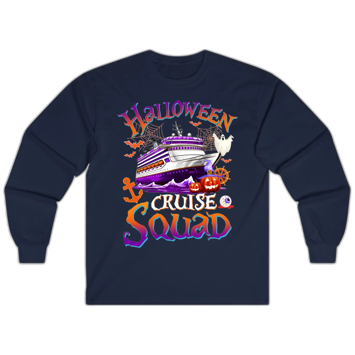 Halloween Cruise Squad Long Sleeve in Navy