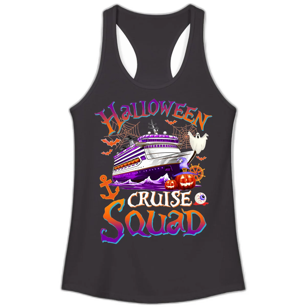 Halloween Cruise Squad Ladies Tank in Black