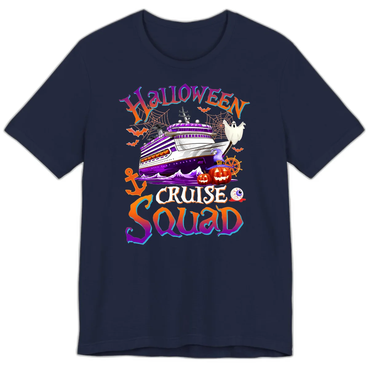 Halloween Cruise Squad Premium T-Shirt in Navy