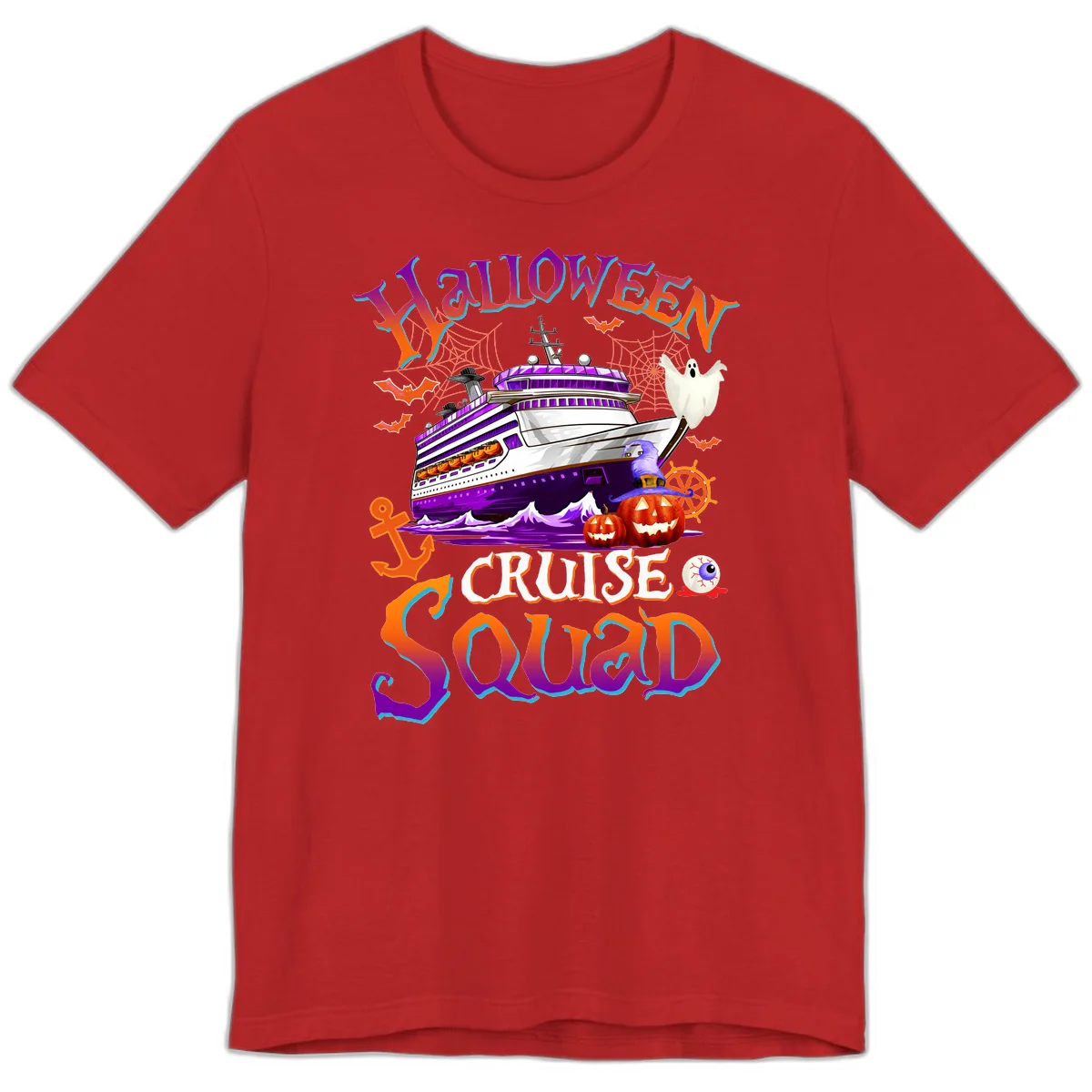 Halloween Cruise Squad Premium T-Shirt in Red