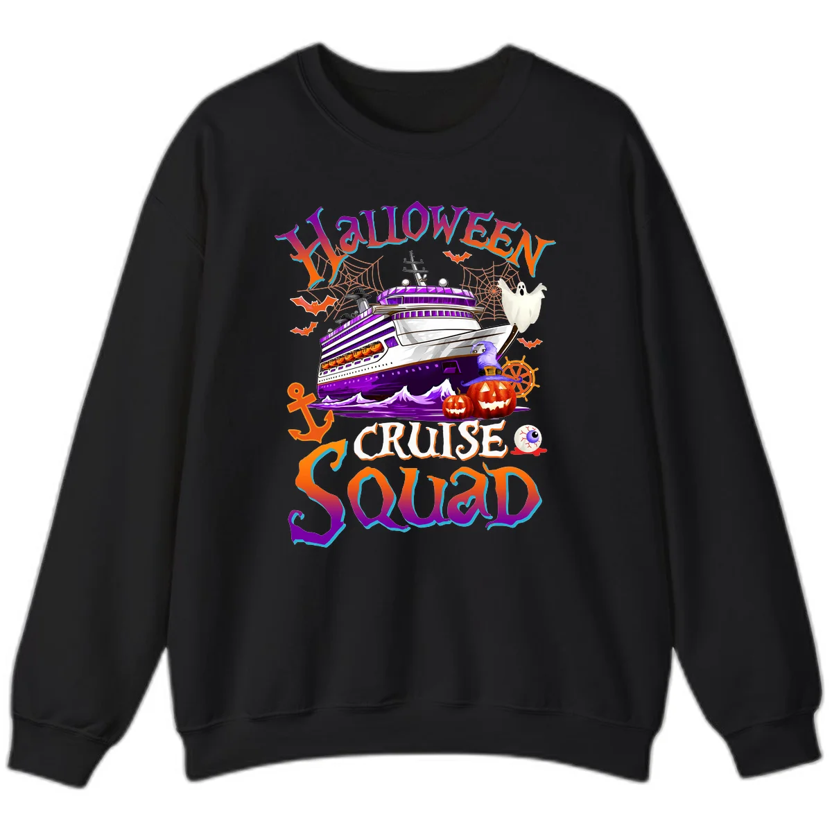 Halloween Cruise Squad Sweatshirt in Black