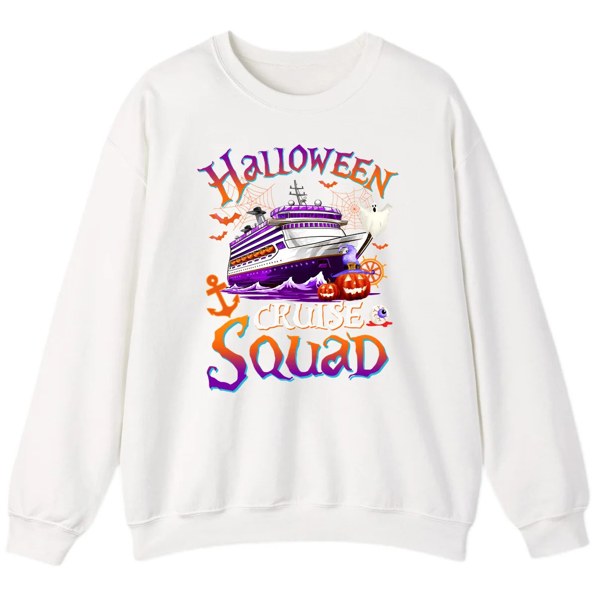 Halloween Cruise Squad Sweatshirt in White