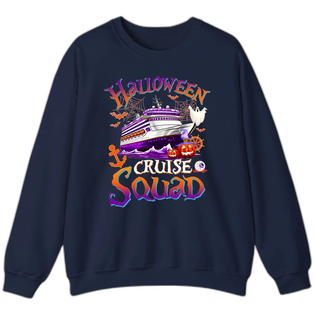 Halloween Cruise Squad Sweatshirt in Navy