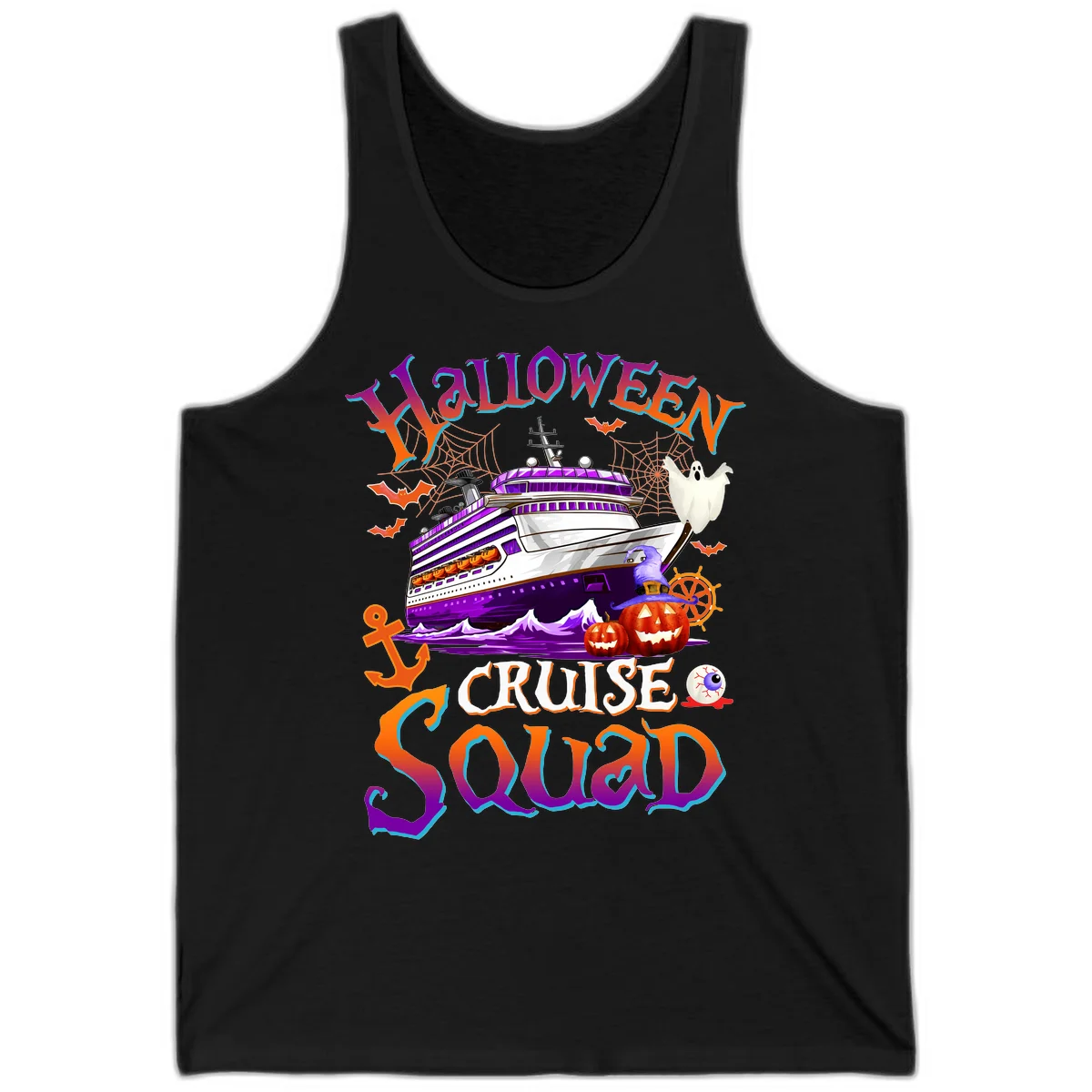 Halloween Cruise Squad Tank in Black
