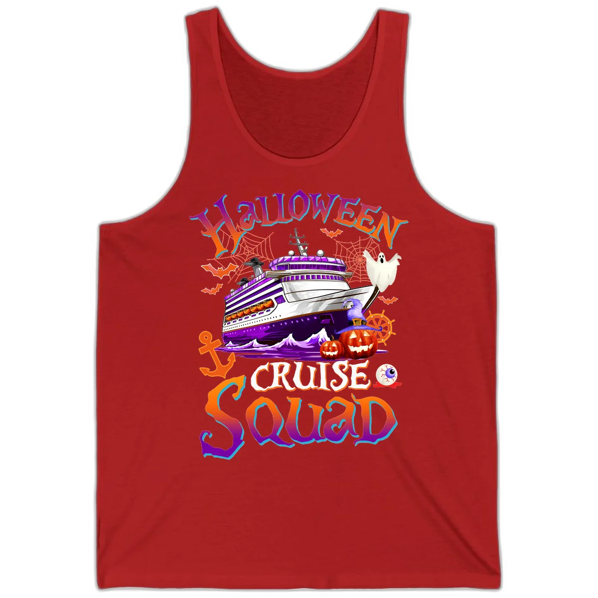 Halloween Cruise Squad Tank in Red
