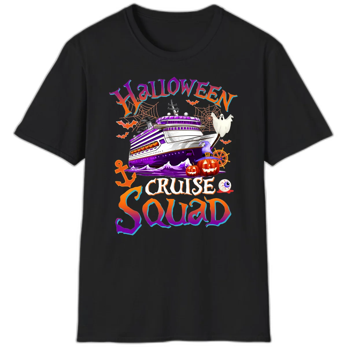 Halloween Cruise Squad T-Shirt in Black