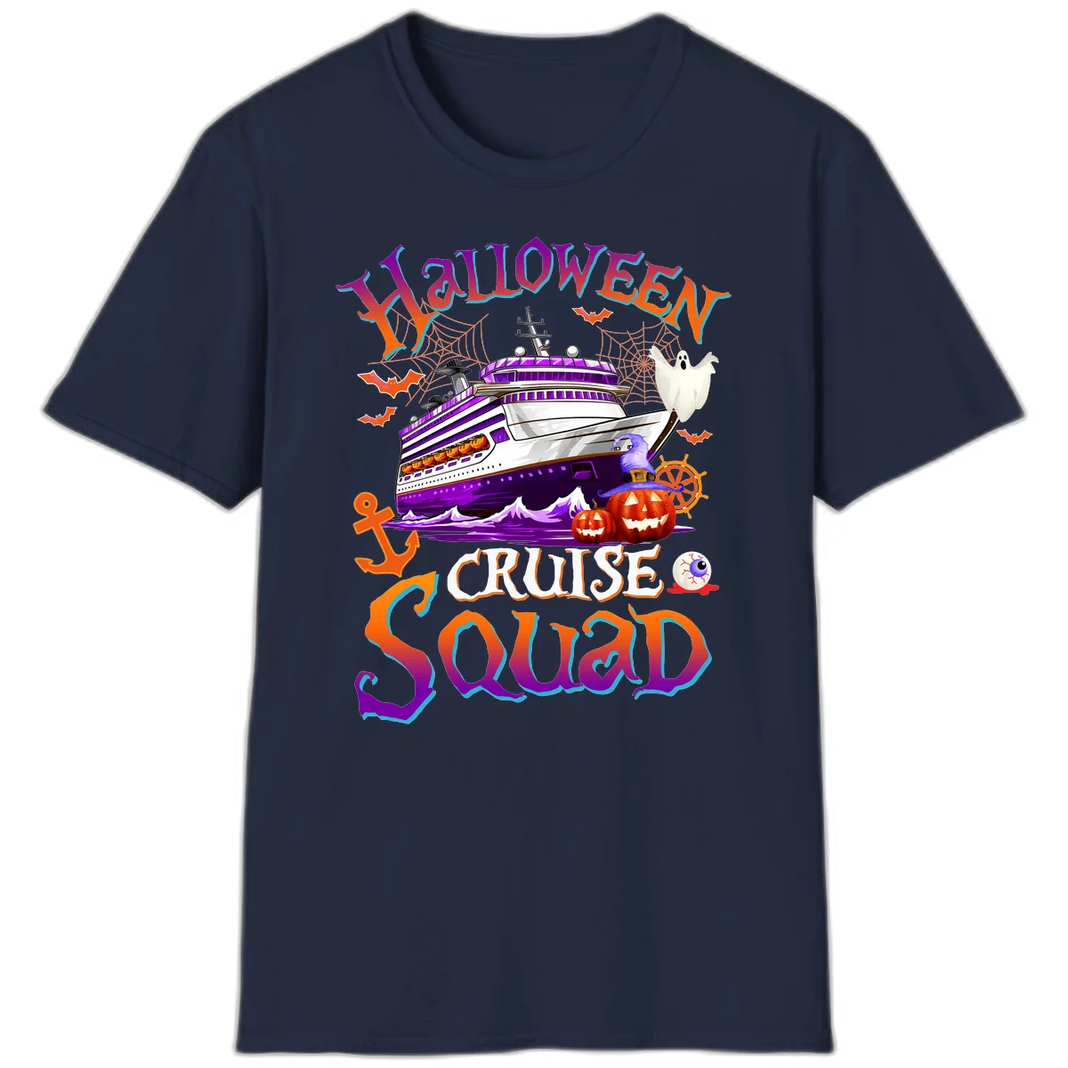 Halloween Cruise Squad T-Shirt in Navy