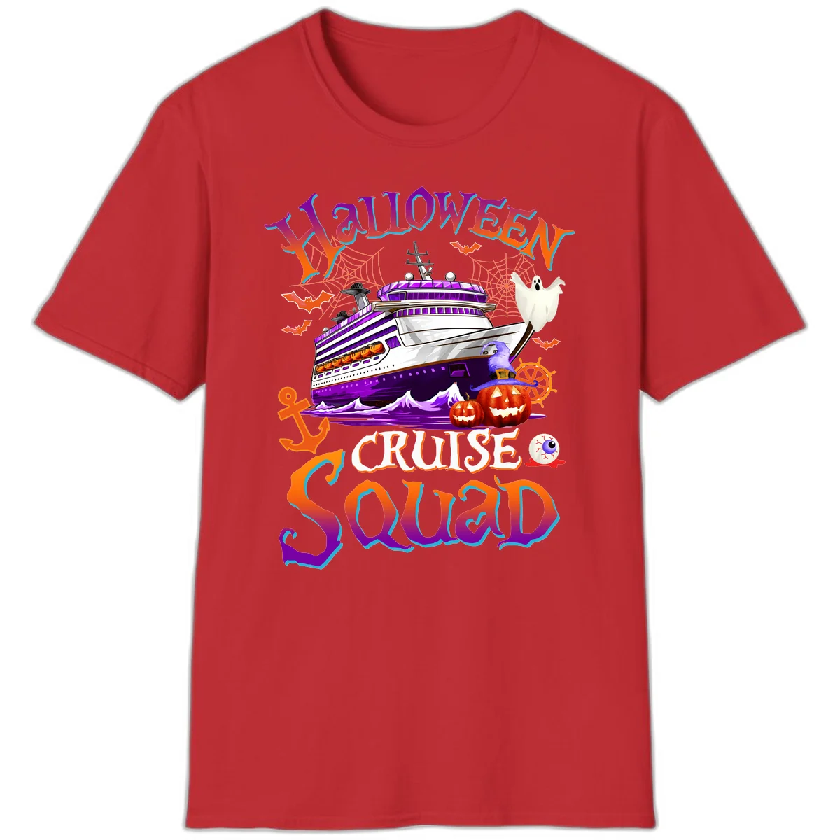 Halloween Cruise Squad T-Shirt in Red