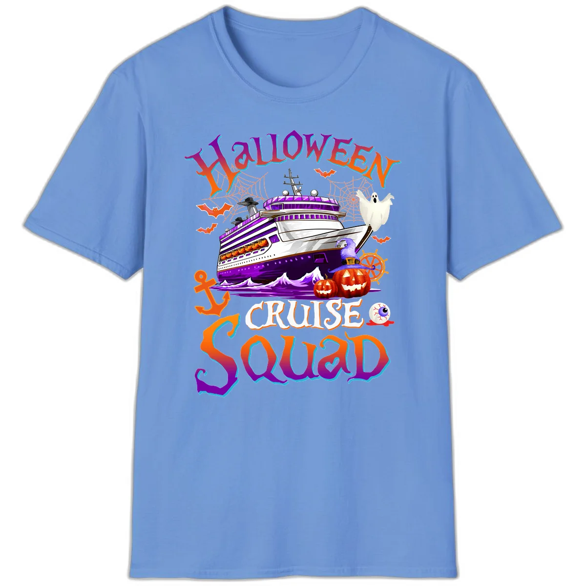 Halloween Cruise Squad T-Shirt in Carolina Blue