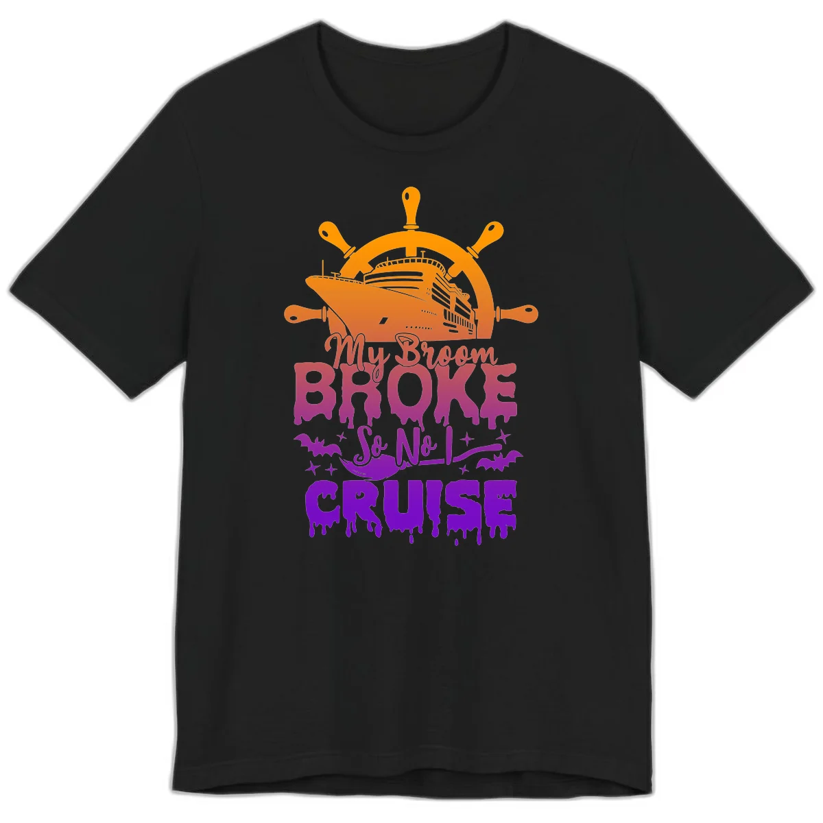 My Broom So No I Cruise Premium T-Shirt in Black