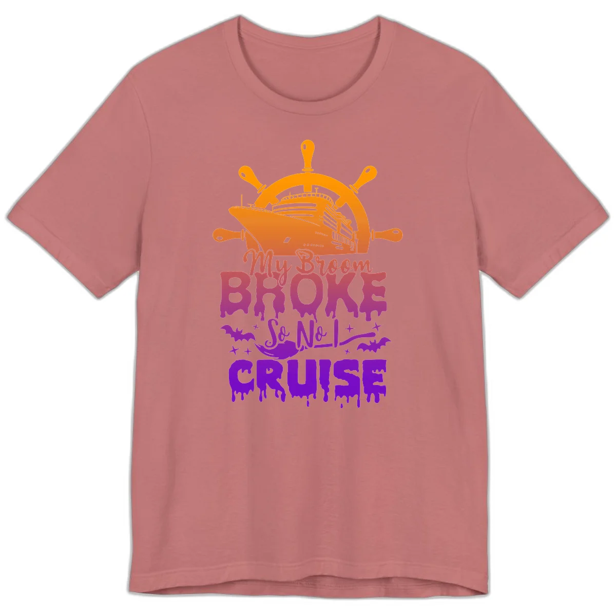 My Broom So No I Cruise Premium T-Shirt in Mauve
