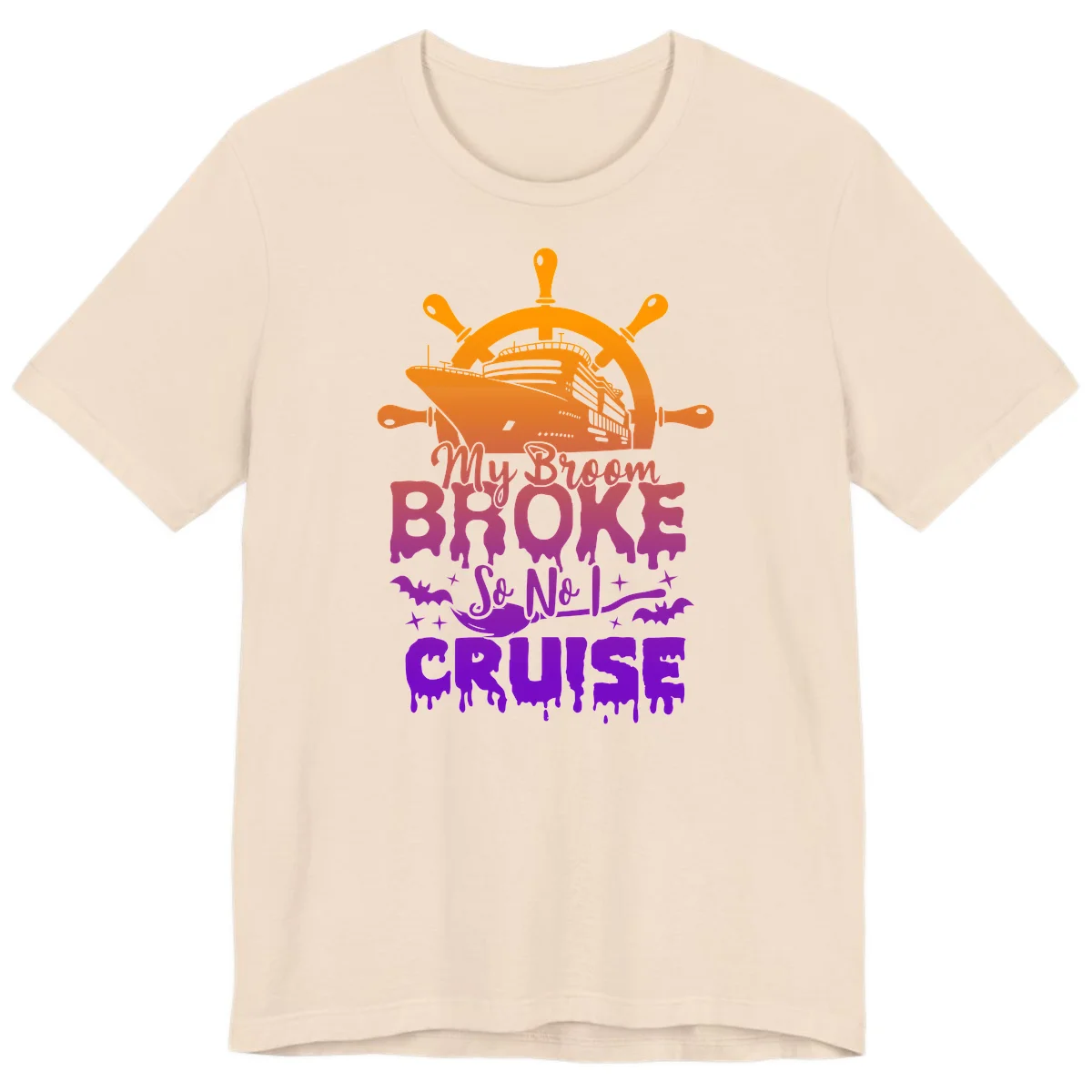 My Broom So No I Cruise Premium T-Shirt in Soft Cream