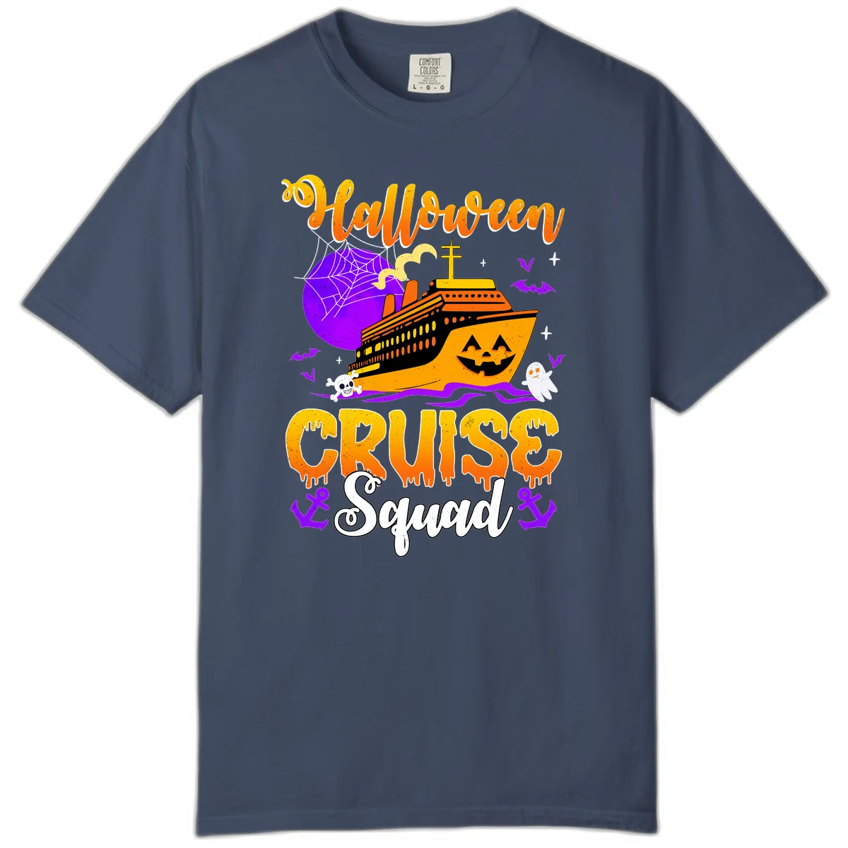 Halloween Cruise Squad Comfort Color Tee in Midnight
