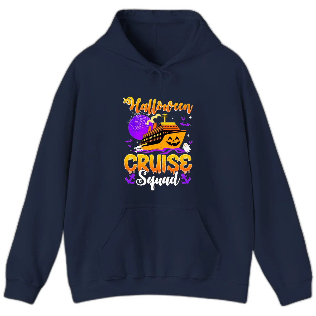 Halloween Cruise Squad Hoodie in Navy