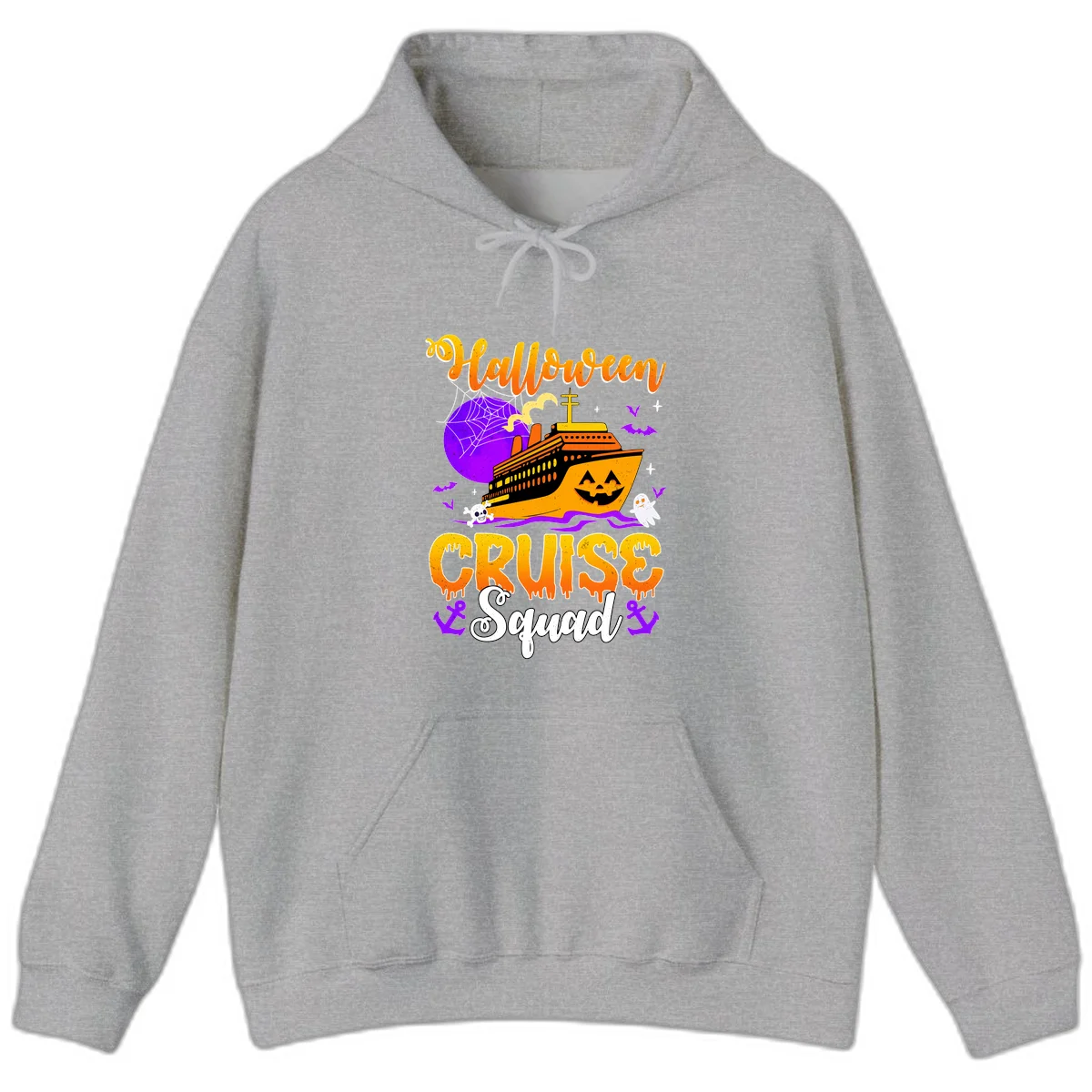 Halloween Cruise Squad Hoodie in Sport Grey