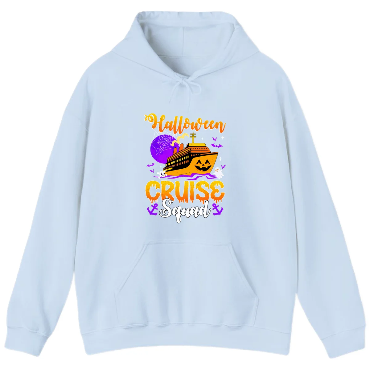 Halloween Cruise Squad Hoodie in Light Blue