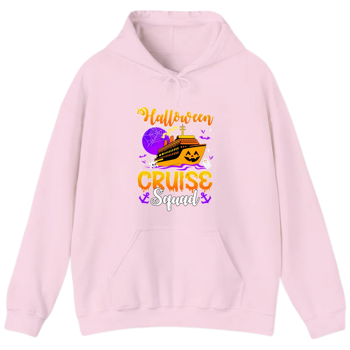 Halloween Cruise Squad Hoodie in Light Pink