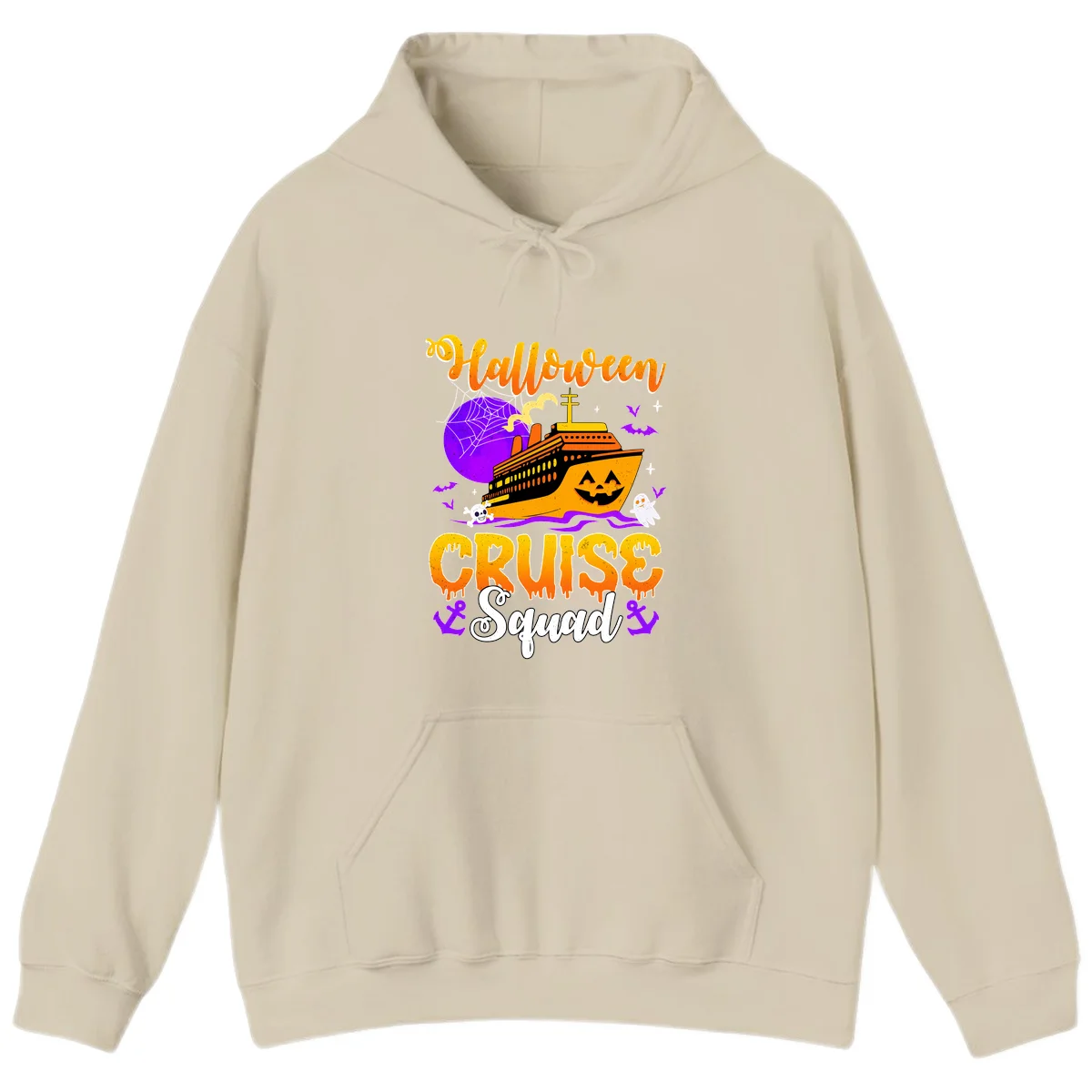 Halloween Cruise Squad Hoodie in Sand