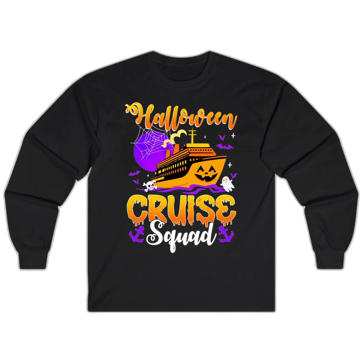 Halloween Cruise Squad Long Sleeve in Black