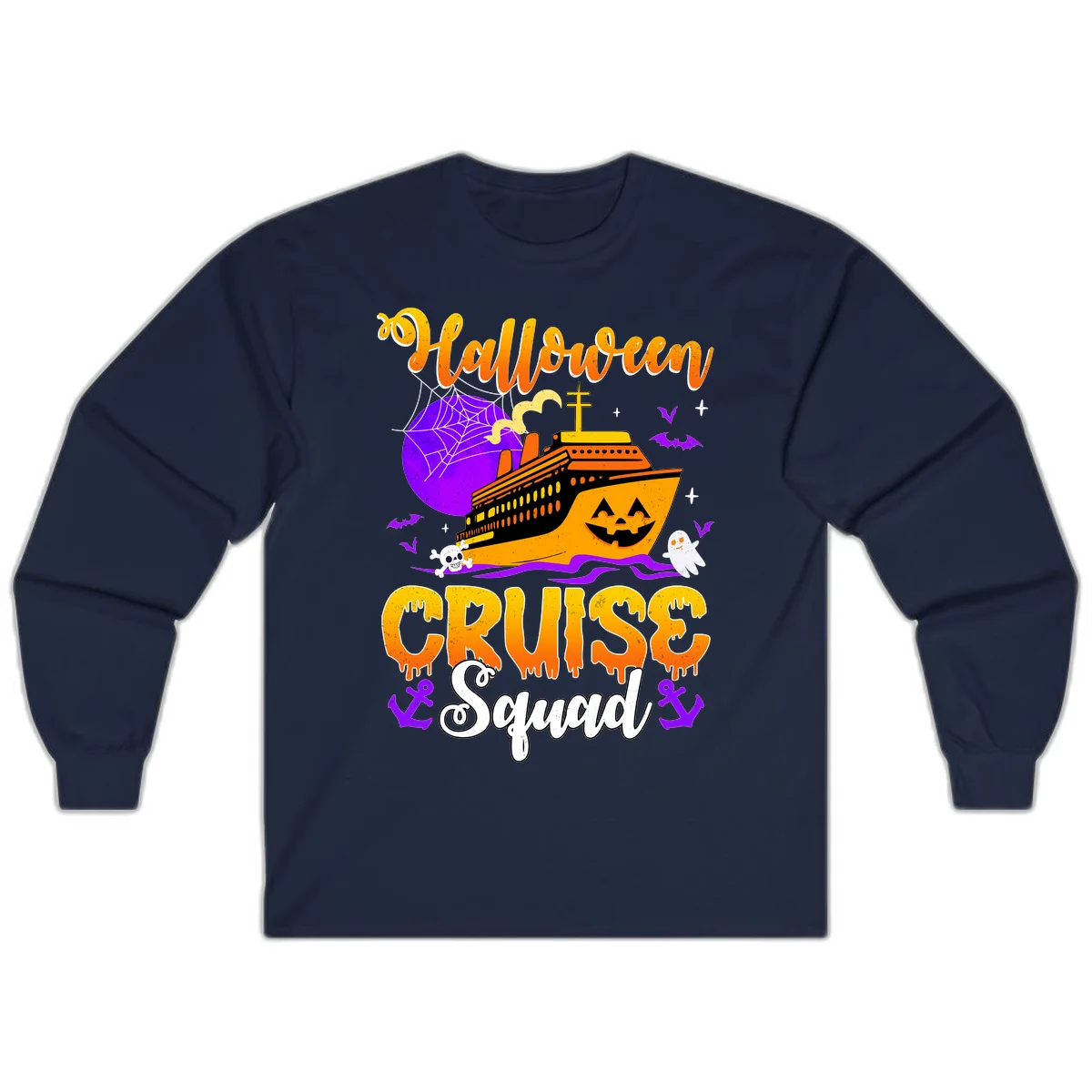 Halloween Cruise Squad Long Sleeve in Navy