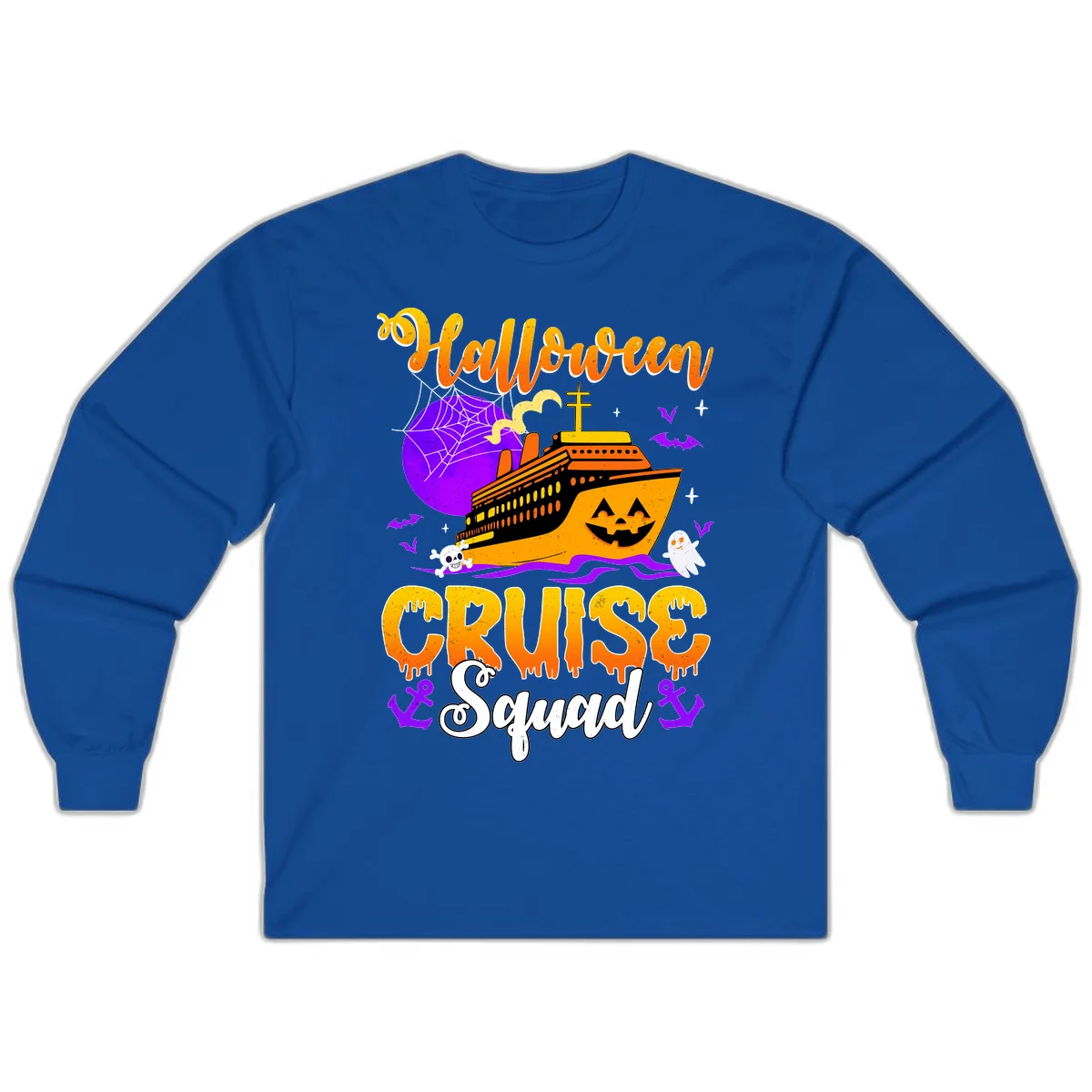 Halloween Cruise Squad Long Sleeve in Royal