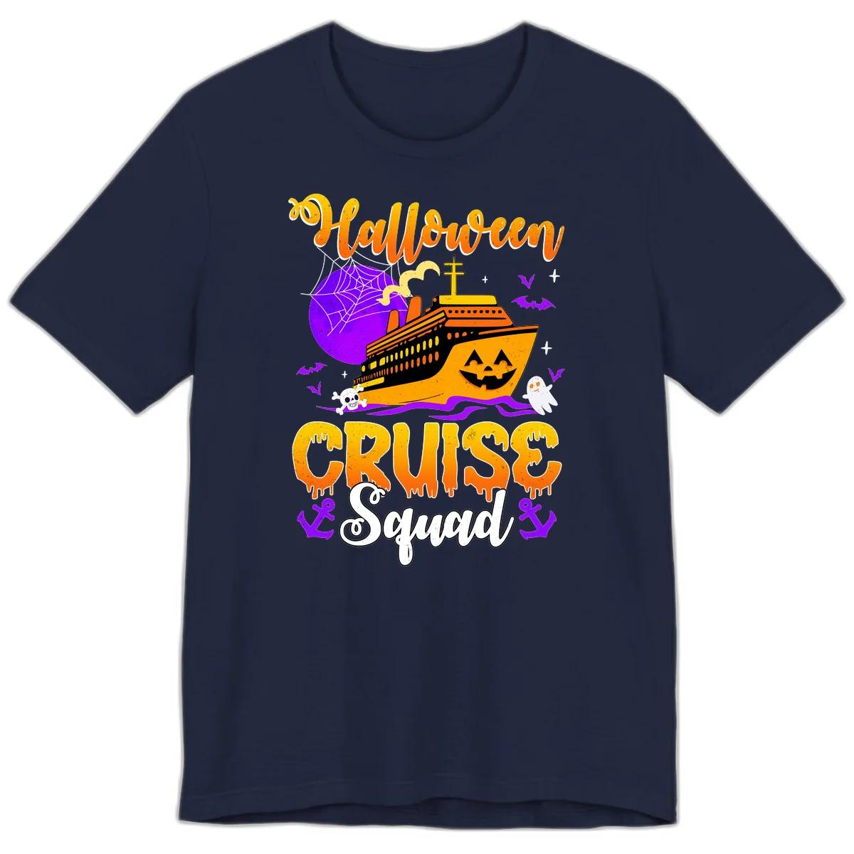 Halloween Cruise Squad Premium T-Shirt in Navy