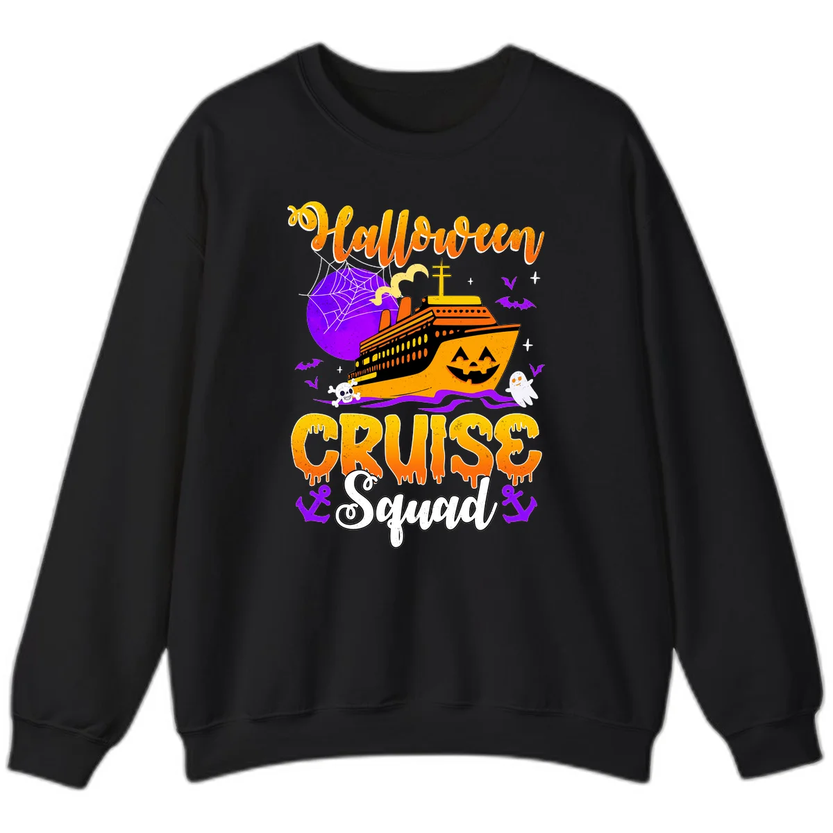 Halloween Cruise Squad Sweatshirt in Black