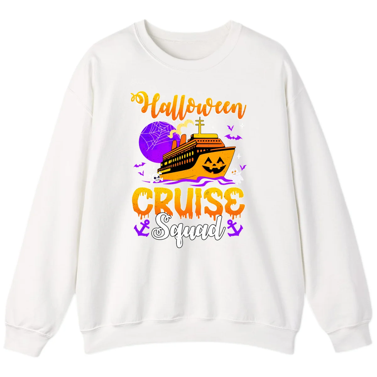 Halloween Cruise Squad Sweatshirt in White