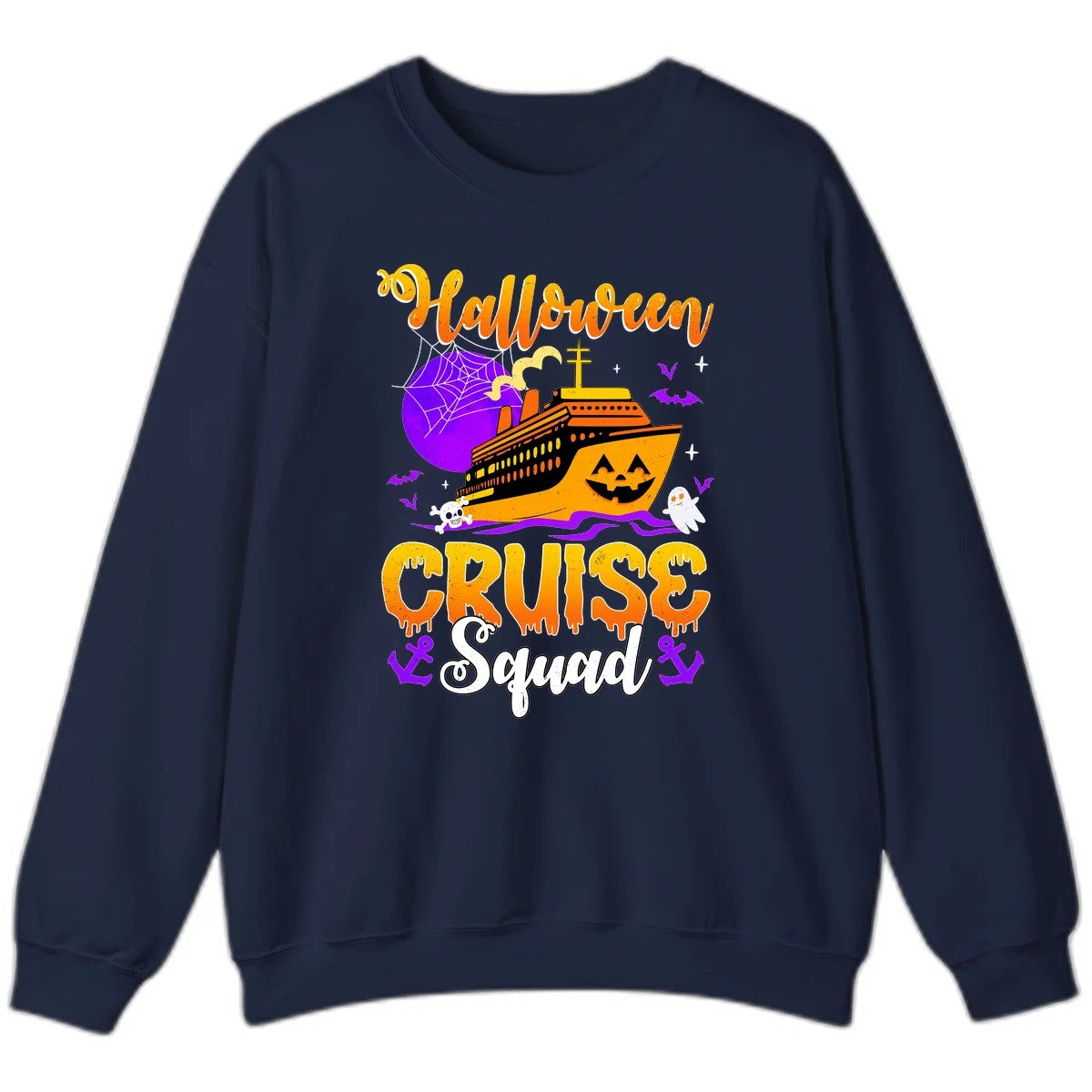 Halloween Cruise Squad Sweatshirt in Navy