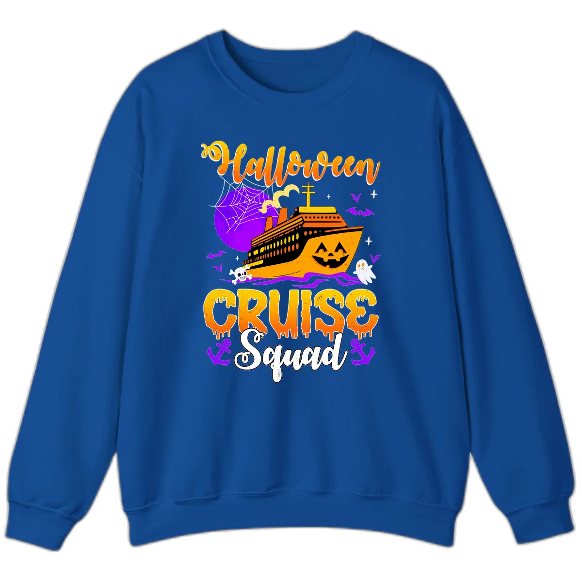 Halloween Cruise Squad Sweatshirt in Royal