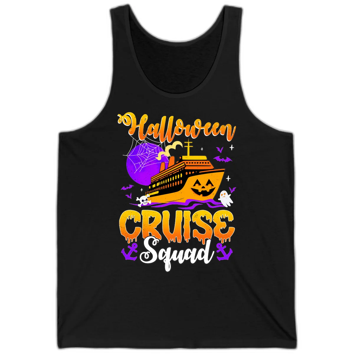 Halloween Cruise Squad Tank in Black