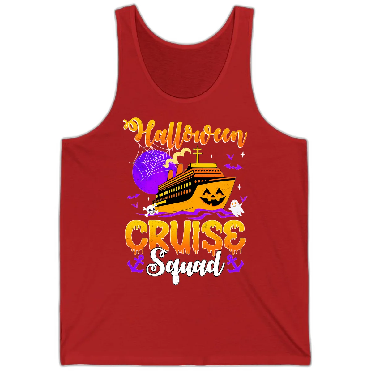 Halloween Cruise Squad Tank in Red