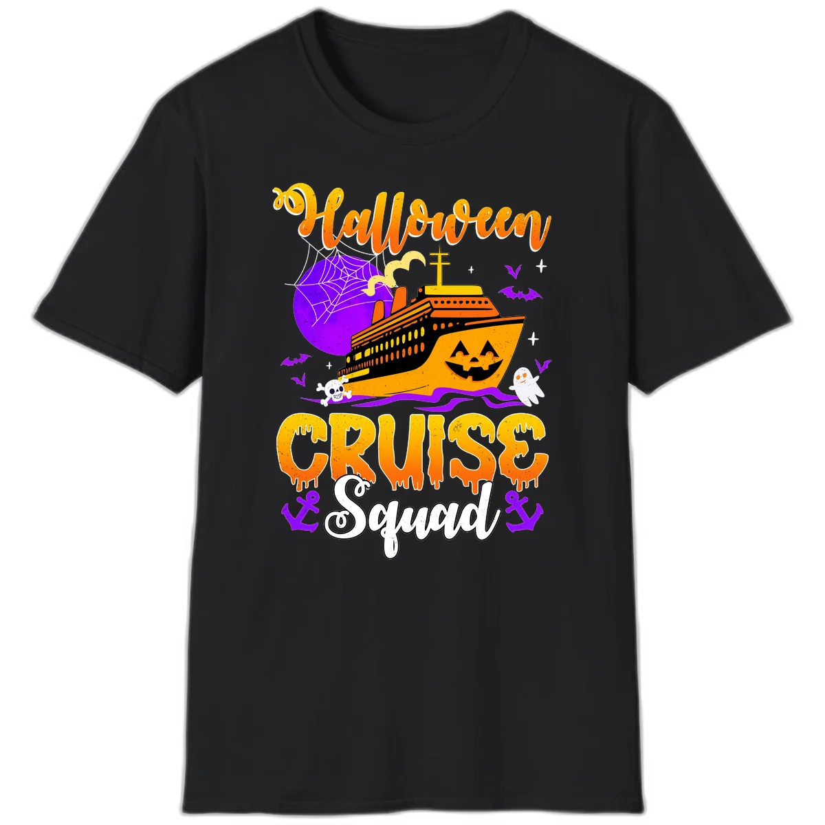 Halloween Cruise Squad T-Shirt in Black