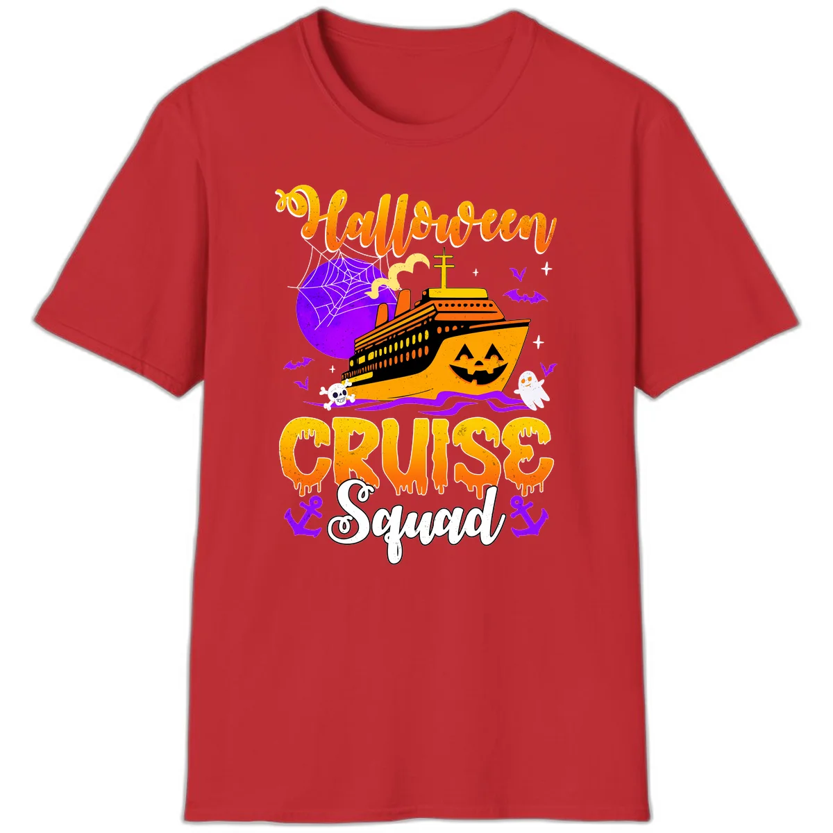 Halloween Cruise Squad T-Shirt in Red