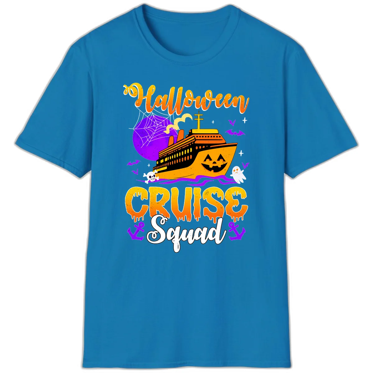 Halloween Cruise Squad T-Shirt in Sapphire