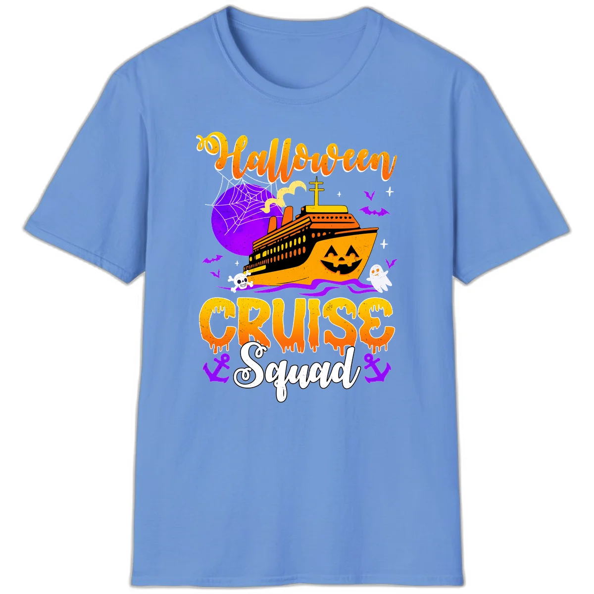 Halloween Cruise Squad T-Shirt in Carolina Blue