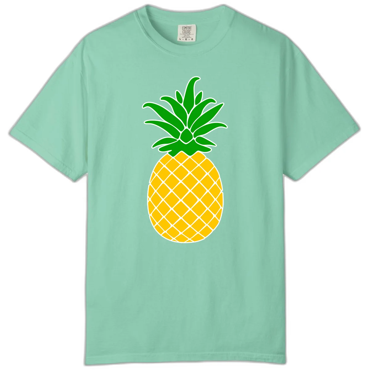 Tropical Pineapple Crown Comfort Color T-Shirt in Island Reef